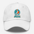 Miami Helmet Stealie Premium Unisex Dad Hat — Miami Dolphins — White