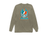 Miami Helmet Stealie Premium Unisex Long-Sleeve — Miami Dolphins — Sandstone