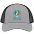 Miami Helmet Stealie Premium Unisex Trucker Cap — Miami Dolphins — Heather Grey/Black