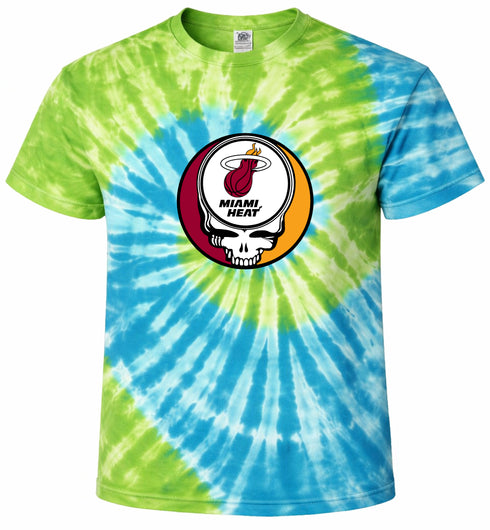 Miami Heat Stealie Tie-Dye T-Shirt