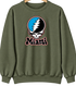 Miami Baseball Stealie Grateful Dead Crewneck — Miami Marlins — Military Green