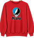 Miami Baseball Stealie Grateful Dead Crewneck — Miami Marlins — Red