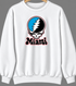 Miami Baseball Stealie Grateful Dead Crewneck — Miami Marlins — White