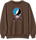 Miami Baseball Stealie Grateful Dead Crewneck — Miami Marlins — Brown