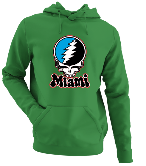 Miami Baseball Stealie Grateful Dead Hoodie — Miami Marlins — Irish Green