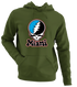 Miami Baseball Stealie Grateful Dead Hoodie — Miami Marlins — Military Green