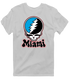 Miami Baseball Stealie Grateful Dead T-Shirt — Miami Marlins — Sport Grey