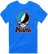 Miami Baseball Stealie Grateful Dead T-Shirt — Miami Marlins — Royal