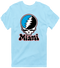 Miami Baseball Stealie Grateful Dead T-Shirt — Miami Marlins — Light Blue