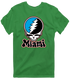Miami Baseball Stealie Grateful Dead T-Shirt — Miami Marlins — Irish Green