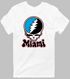 Miami Baseball Stealie Grateful Dead T-Shirt — Miami Marlins — White