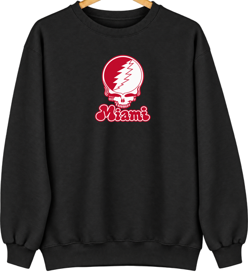 Miami Stealie Premium Unisex Crewneck — Design: Miami University — Black