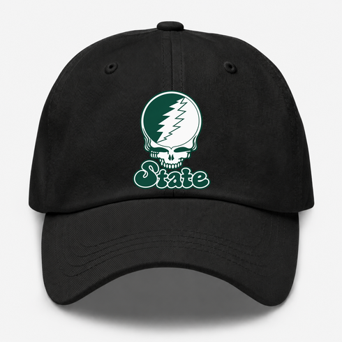 Michigan Stealie Premium Unisex Dad Hat — Design: Michigan State University — Black