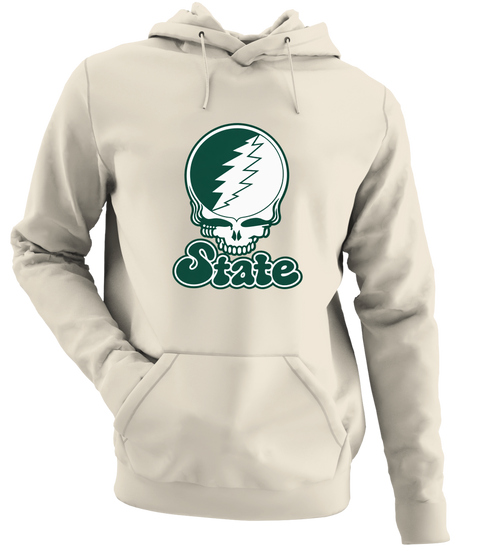 Michigan Stealie Premium Unisex Hoodie — Design: Michigan State University — Sand
