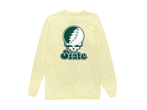 Michigan Stealie Premium Unisex Long-Sleeve — Design: Michigan State University — Butter