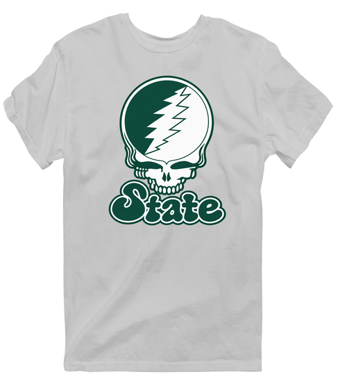 Michigan Stealie Premium Unisex T-Shirt — Design: Michigan State University — Sport Grey