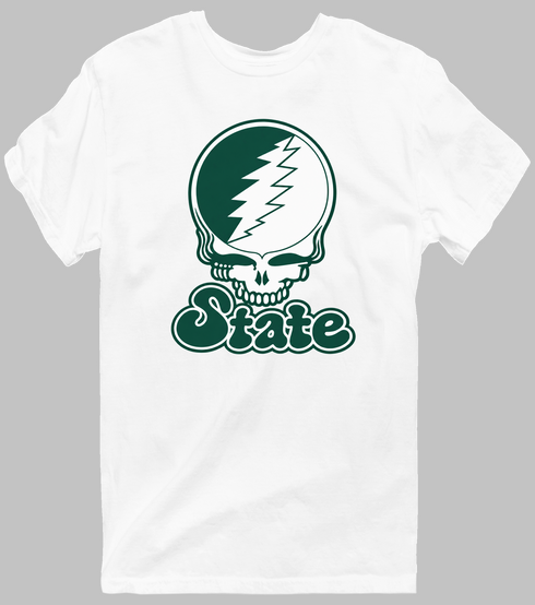 Michigan Stealie Premium Unisex T-Shirt — Design: Michigan State University — White