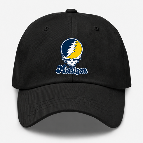 Michigan Stealie Premium Unisex Dad Hat — Design: Michigan University of — Black