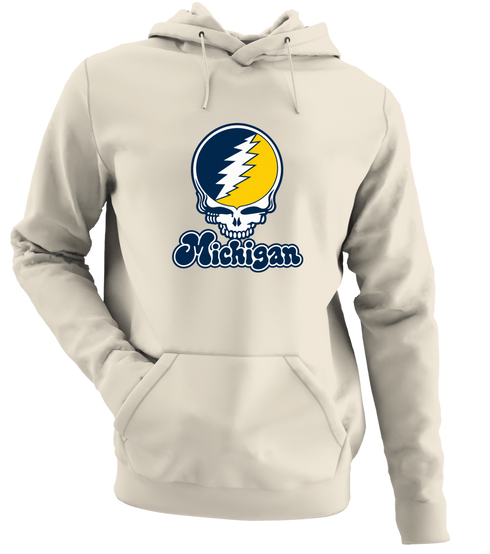 Michigan Stealie Premium Unisex Hoodie — Design: Michigan University of — Sand