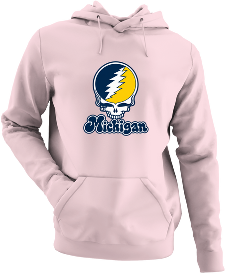 Michigan Stealie Premium Unisex Hoodie — Design: Michigan University of — Light Pink