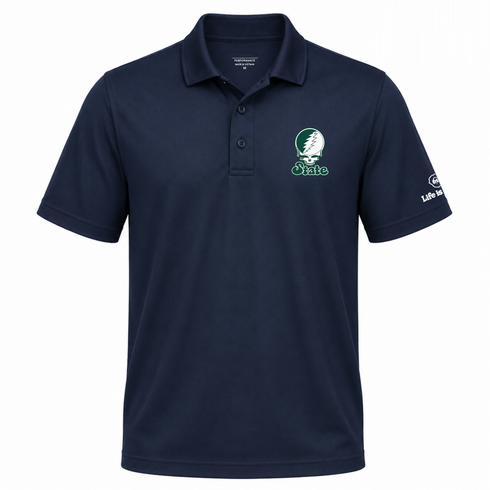 Michigan Stealie Premium Unisex Polo — Design: Michigan State University — Navy