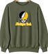 Michigan Tech Stealie Premium Unisex Crewneck — Design: Michigan Tech — Military Green