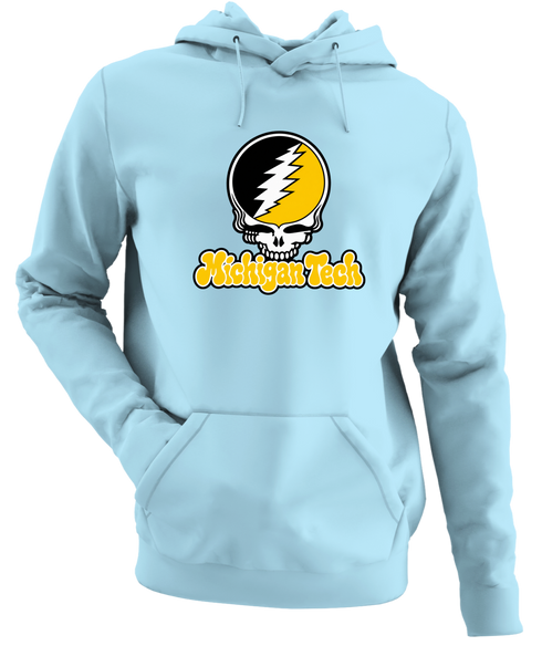 Michigan Tech Stealie Premium Unisex Hoodie — Design: Michigan Tech — Light Blue