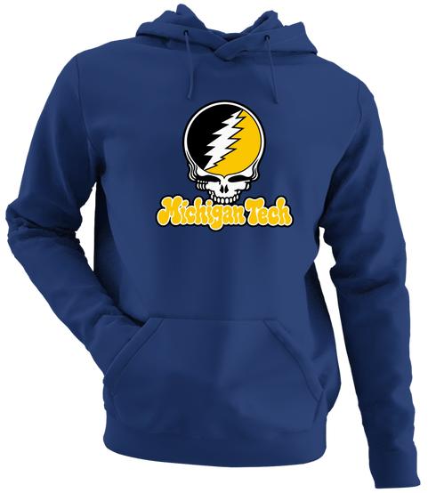 Michigan Tech Stealie Premium Unisex Hoodie — Design: Michigan Tech — Navy