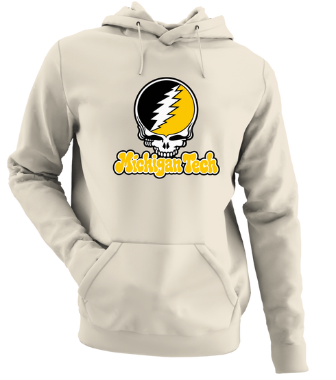 Michigan Tech Stealie Premium Unisex Hoodie — Design: Michigan Tech — Sand