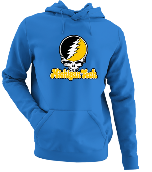 Michigan Tech Stealie Premium Unisex Hoodie — Design: Michigan Tech — Heather Royal