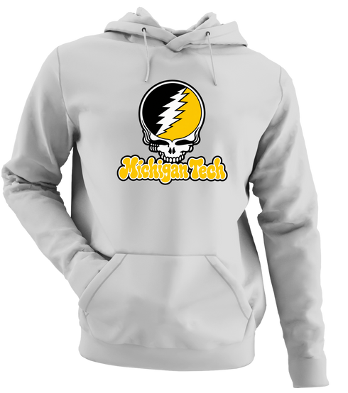 Michigan Tech Stealie Premium Unisex Hoodie — Design: Michigan Tech — Sport Grey