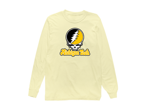 Michigan Tech Stealie Premium Unisex Long-Sleeve — Design: Michigan Tech — Butter