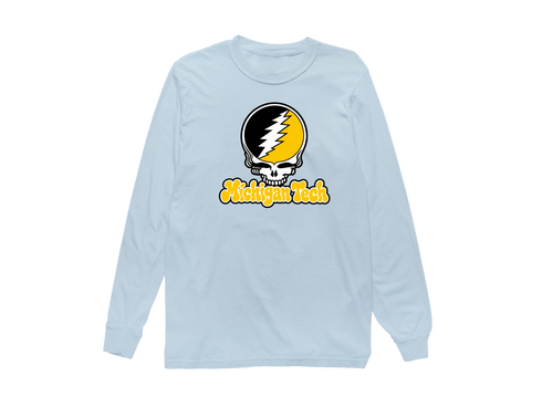 Michigan Tech Stealie Premium Unisex Long-Sleeve — Design: Michigan Tech — Chambray