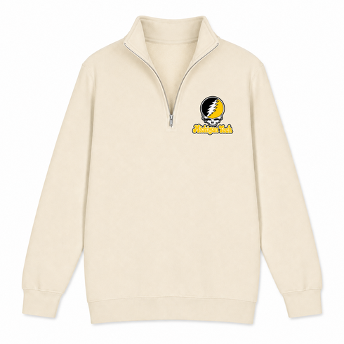 Michigan Tech Stealie Premium Unisex Quarter-Zip — Design: Michigan Tech — Sand
