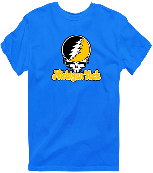 Michigan Tech Stealie Premium Unisex T-Shirt — Design: Michigan Tech — Royal