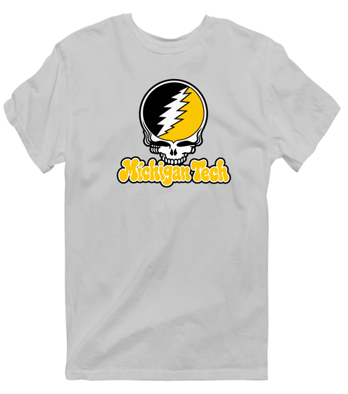 Michigan Tech Stealie Premium Unisex T-Shirt — Design: Michigan Tech — Sport Grey