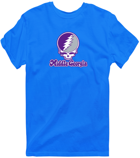 Middle Georgia Stealie Premium Unisex T-Shirt — Design: Middle Georgia State University — Royal