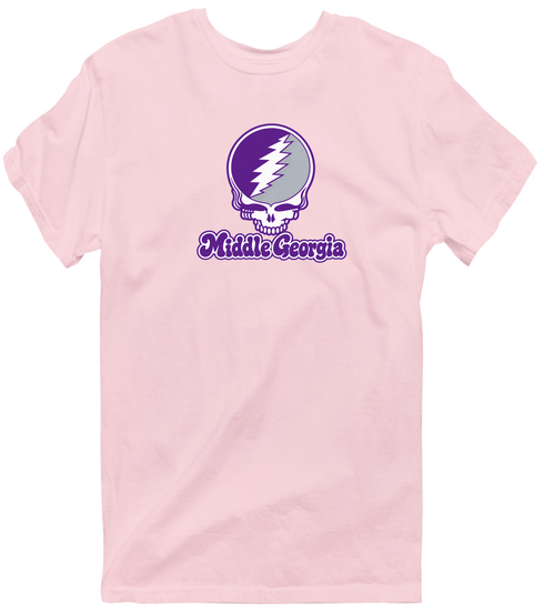 Middle Georgia Stealie Premium Unisex T-Shirt — Design: Middle Georgia State University — Light Pink