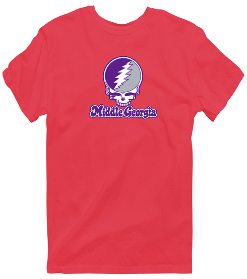 Middle Georgia Stealie Premium Unisex T-Shirt — Design: Middle Georgia State University — Heather Red