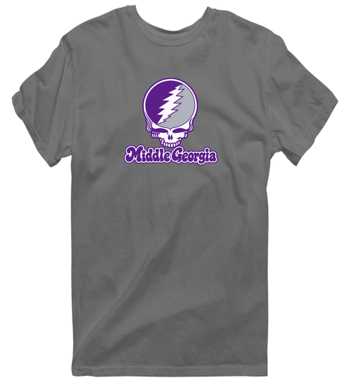 Middle Georgia Stealie Premium Unisex T-Shirt — Design: Middle Georgia State University — Charcoal