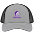 Middle Georgia Stealie Premium Unisex Trucker Cap — Design: Middle Georgia State University — Heather Grey/Black