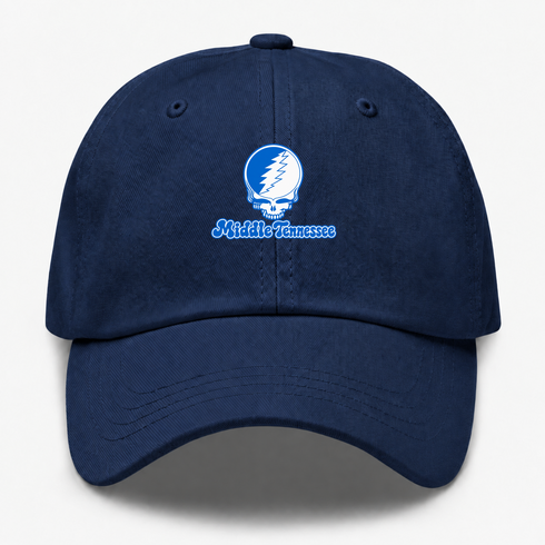 Middle Tennessee Stealie Premium Unisex Dad Hat — Design: Middle Tennessee State University — Navy