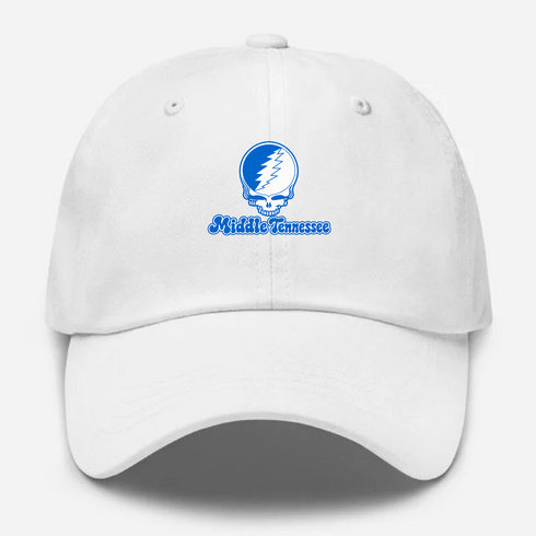 Middle Tennessee Stealie Premium Unisex Dad Hat — Design: Middle Tennessee State University — White