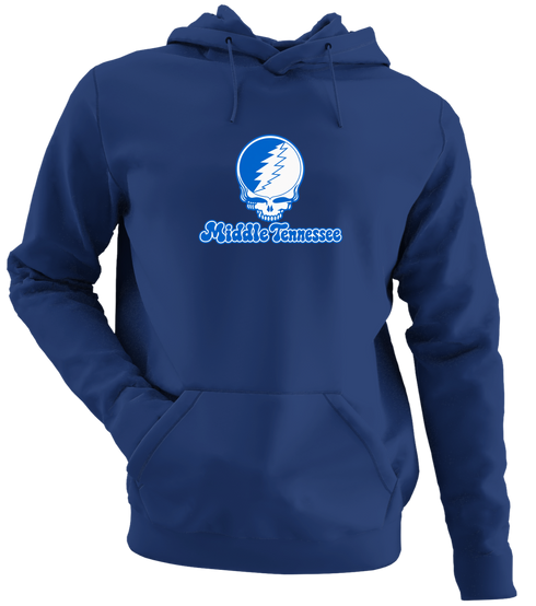 Middle Tennessee Stealie Premium Unisex Hoodie — Design: Middle Tennessee State University — Navy