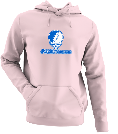 Middle Tennessee Stealie Premium Unisex Hoodie — Design: Middle Tennessee State University — Light Pink