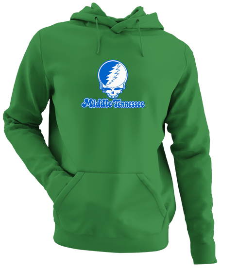 Middle Tennessee Stealie Premium Unisex Hoodie — Design: Middle Tennessee State University — Irish Green