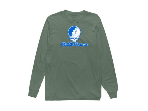 Middle Tennessee Stealie Premium Unisex Long-Sleeve — Design: Middle Tennessee State University — Light Green