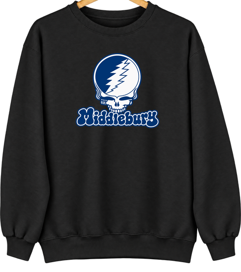 Middlebury Stealie Premium Unisex Crewneck — Design: Middlebury College — Black