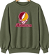 Midwestern Stealie Premium Unisex Crewneck — Design: Midwestern State University — Military Green