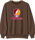 Midwestern Stealie Premium Unisex Crewneck — Design: Midwestern State University — Brown